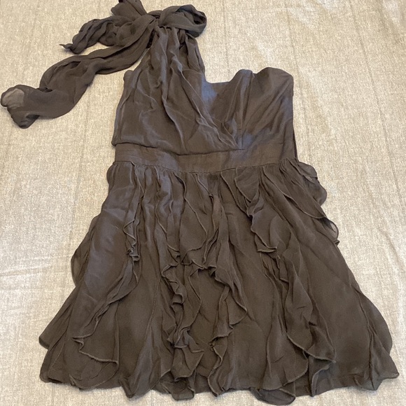 French Connection Asymmetrical Ruffle Dress - Picture 2 of 3